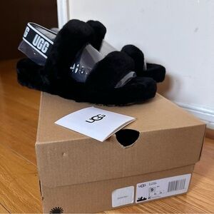UGG Oh Yeah Slides Black size 9W